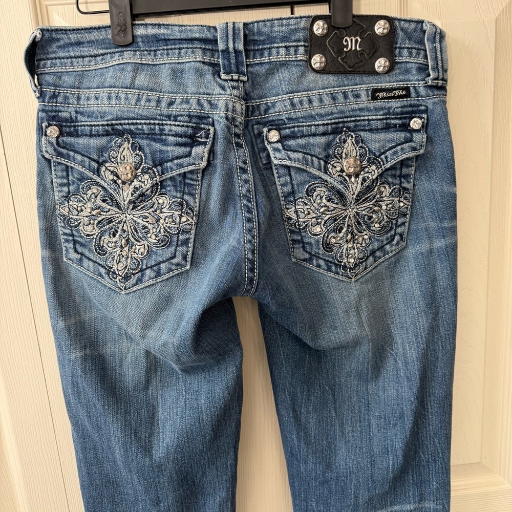 Miss Me Boot Cut Jeans JP5335B5 Rhinestone Accent Womens Size 29 - Picture 6 of 11